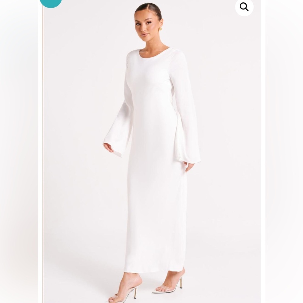 Meshki long sleeve maxi dress white - Picture 2 of 6
